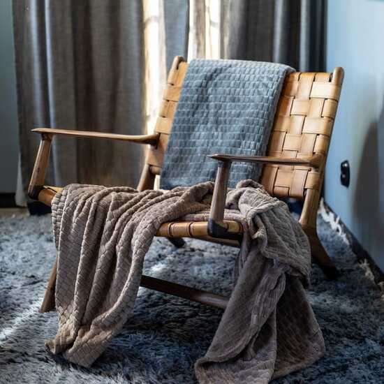 Kosta Linnewafveri Fleece Plaid Jaquard 130x170 cm