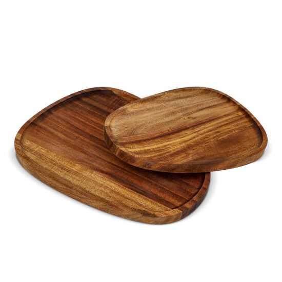InSideOut 2er-Pack Holztabletts in Bioform