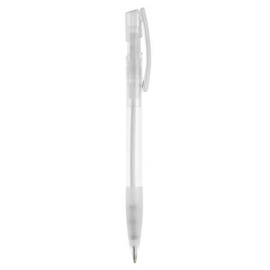 Kugelschreiber Nash Transparent mit Gummigriff