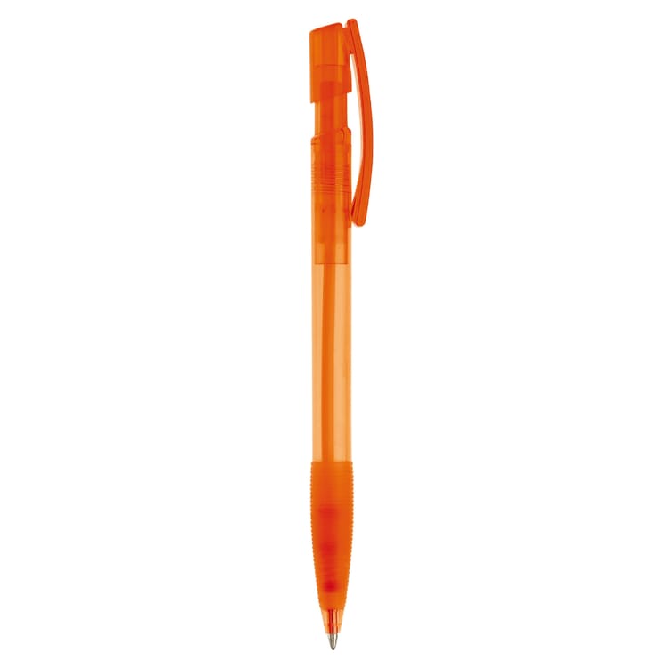 Kugelschreiber Nash Transparent mit Gummigriff