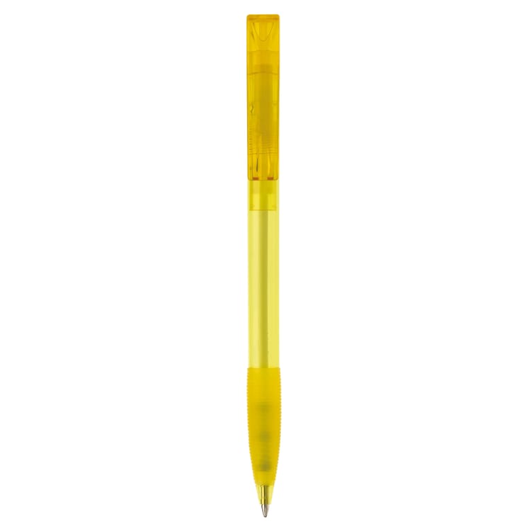 Kugelschreiber Nash Transparent mit Gummigriff