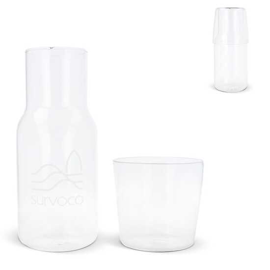 Karaffe 550ml und Trinkglas 250ml Set
