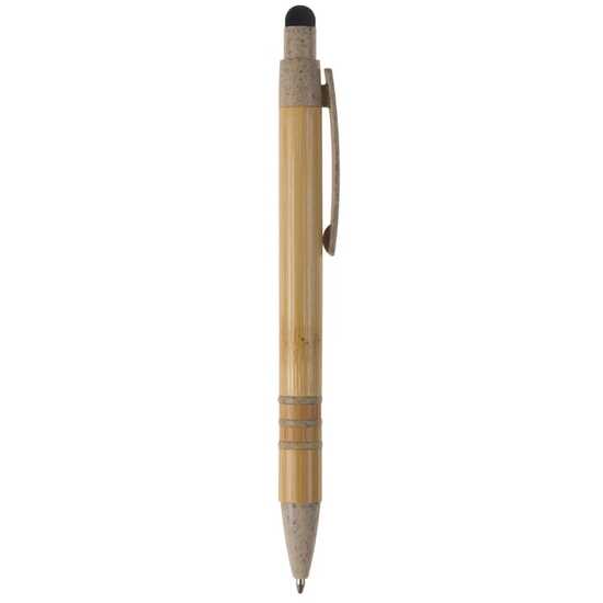 Kugelschreiber Bambus mit Touchpen und Weizenstroh Elementen