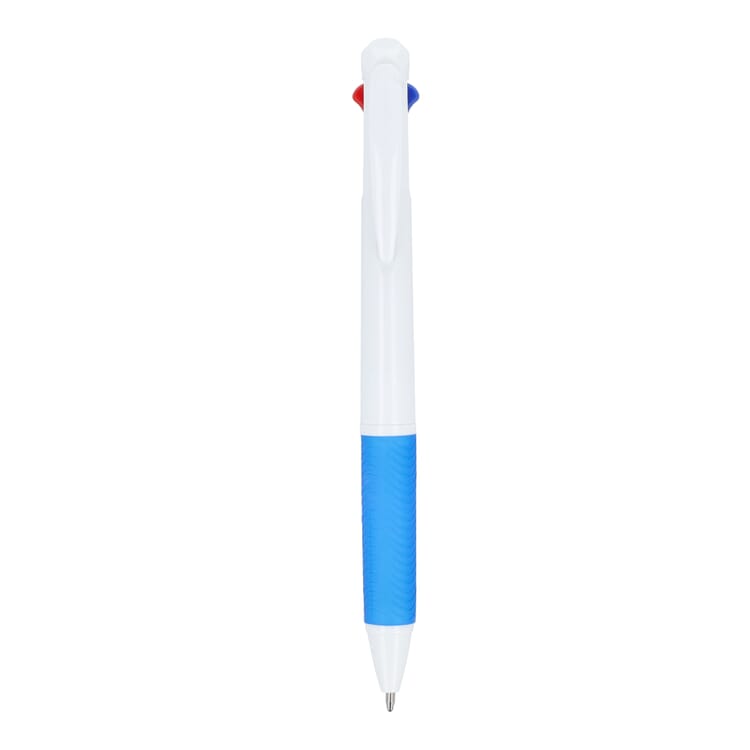 3-Farben-Stift mit Griffzone und Schlüsselband