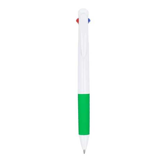 3-Farben-Stift mit Griffzone und Schlüsselband
