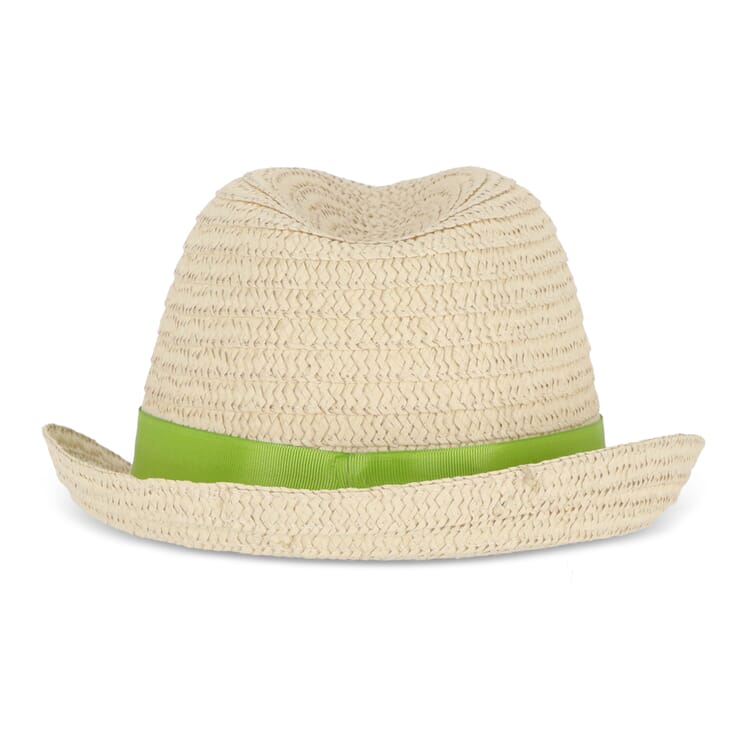Pflanzlicher Strohhut mit farbigem Band