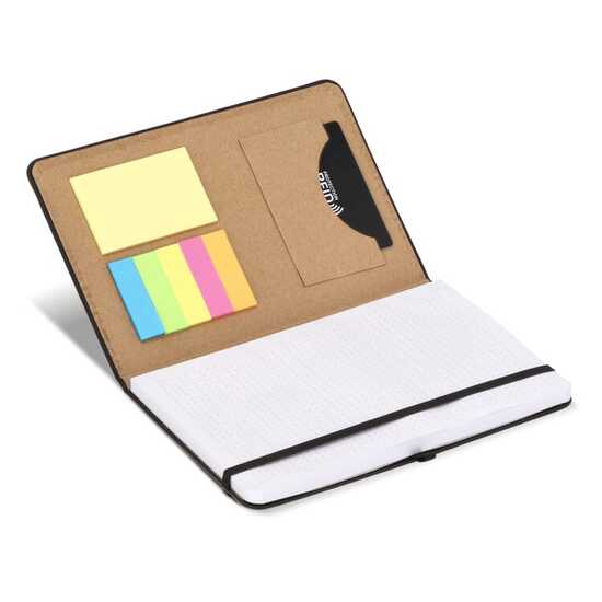 Notizbuch Olmo Hardcover PU A5 mit Haftnotizen