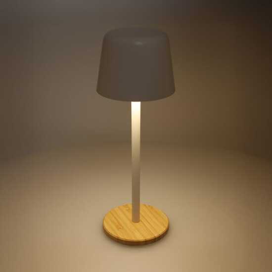Solis Dimmbare Tischlampe mit Bambusfuß