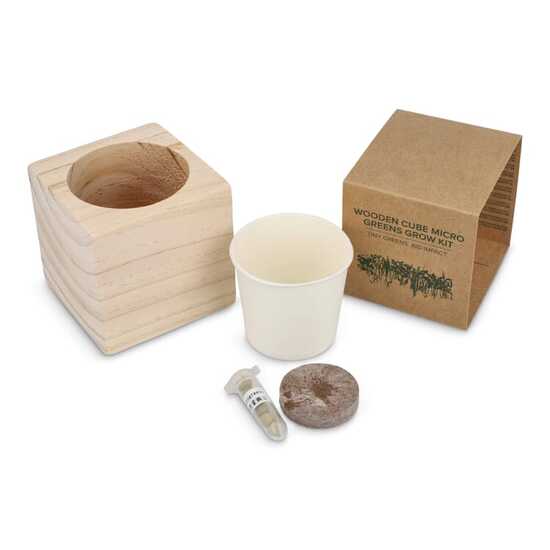 FSC-Holzpflanzgefäß-Set – Microgreens