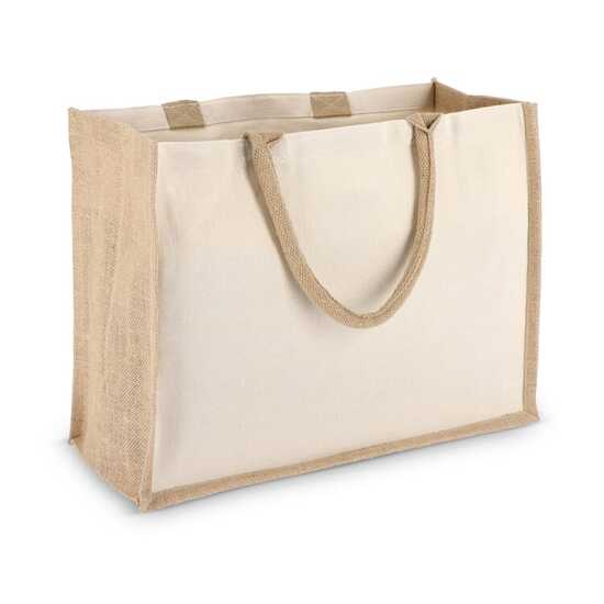Jute-Baumwolle Tragetasche OEKO-TEX® 42,5 x 19 x 32cm 320g/m²
