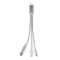 2-in-1-Ladekabel USB-A/C zu USB-C & Lightning Aluminium