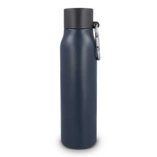 Karabiner mattierte Isolierflasche 600 ml