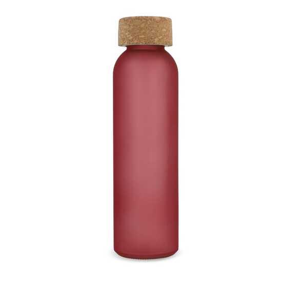 Gefrostete flasche aus recyceltem Glas mit Korkdeckel 500ml