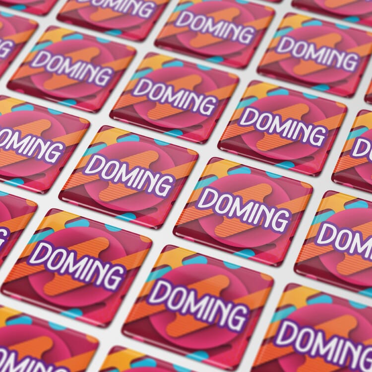 Doming Quadrat 13x13 mm