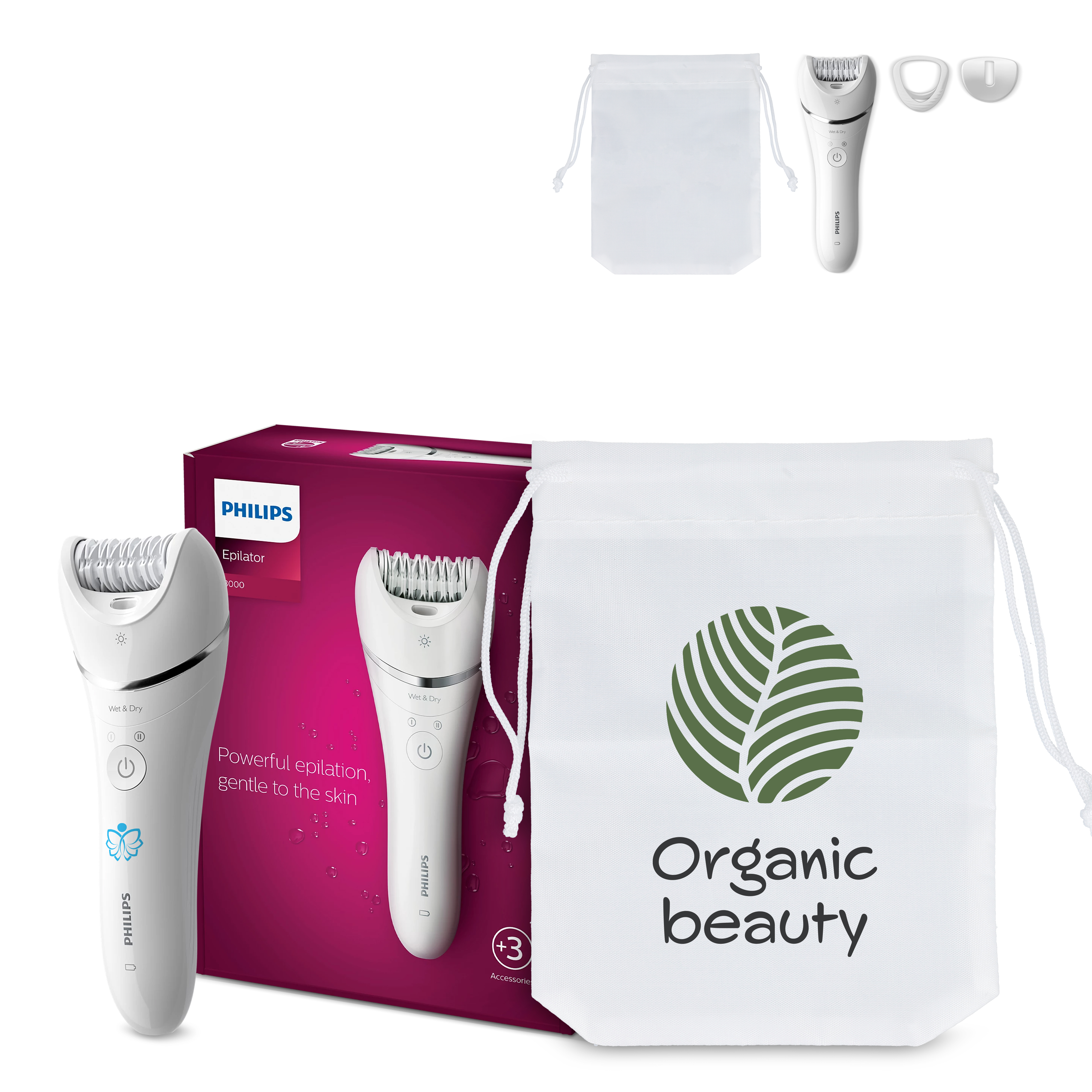 BRE700|Philips Eepilator für Beine und Körper, nass und trocken