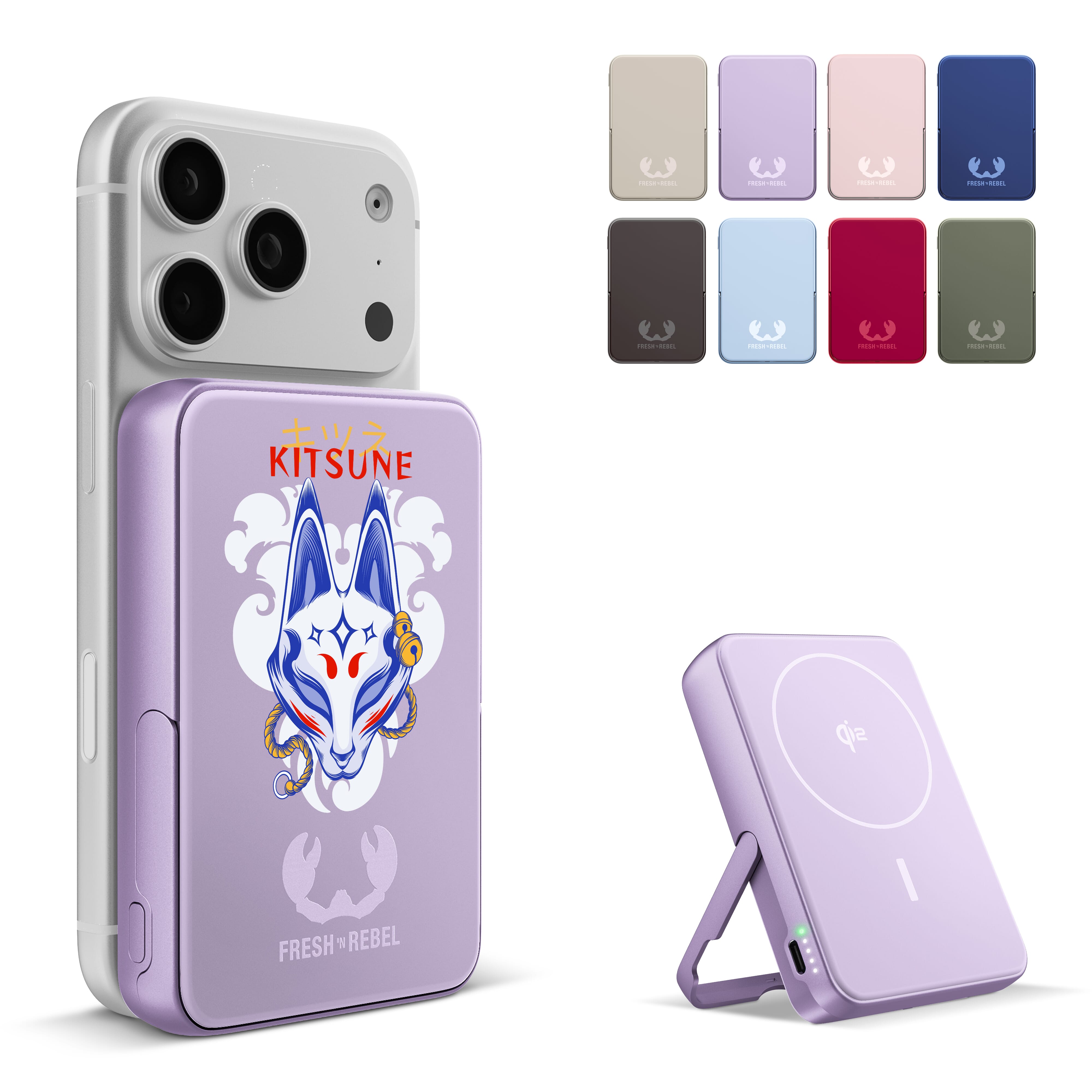 Fresh 'n Rebel Kabellose Powerbank 10000 mAh kompatibel mit MagSafe