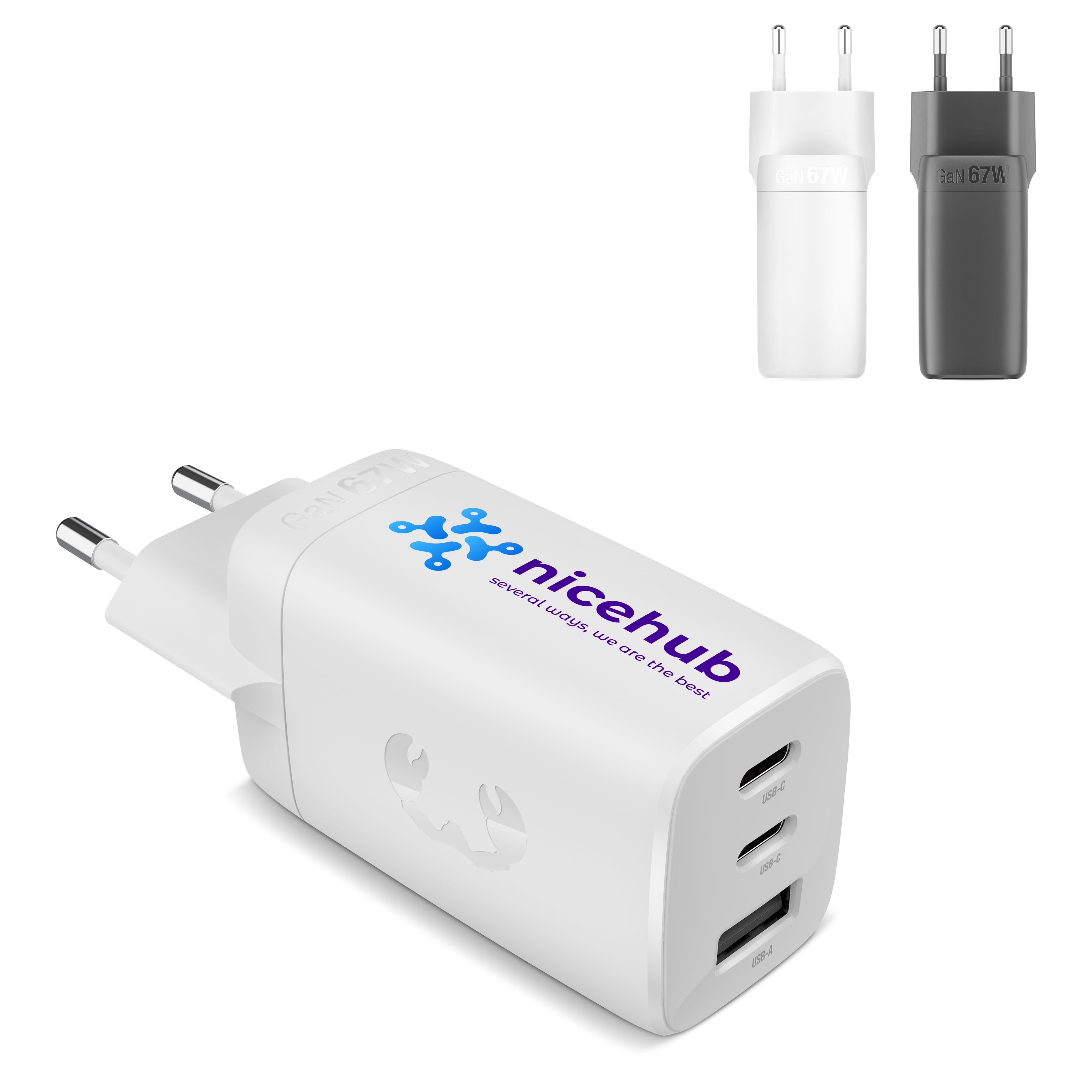 Fresh 'n Rebel 67W Laptop-Ladegerät GaN USB-C und USB-A