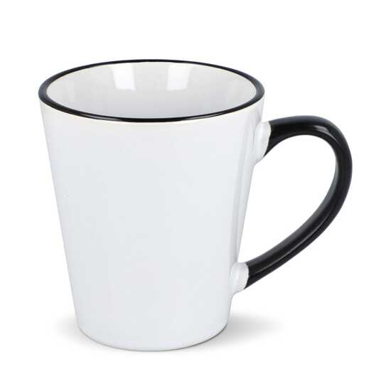 Melbourne Sublimationsbecher farbiger Rand &amp; Henkel 300ml