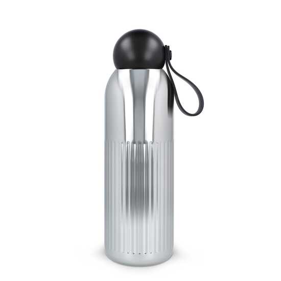 Sagaform Tekla Stahlisolierflasche Chrom (recycelt) 500 ml