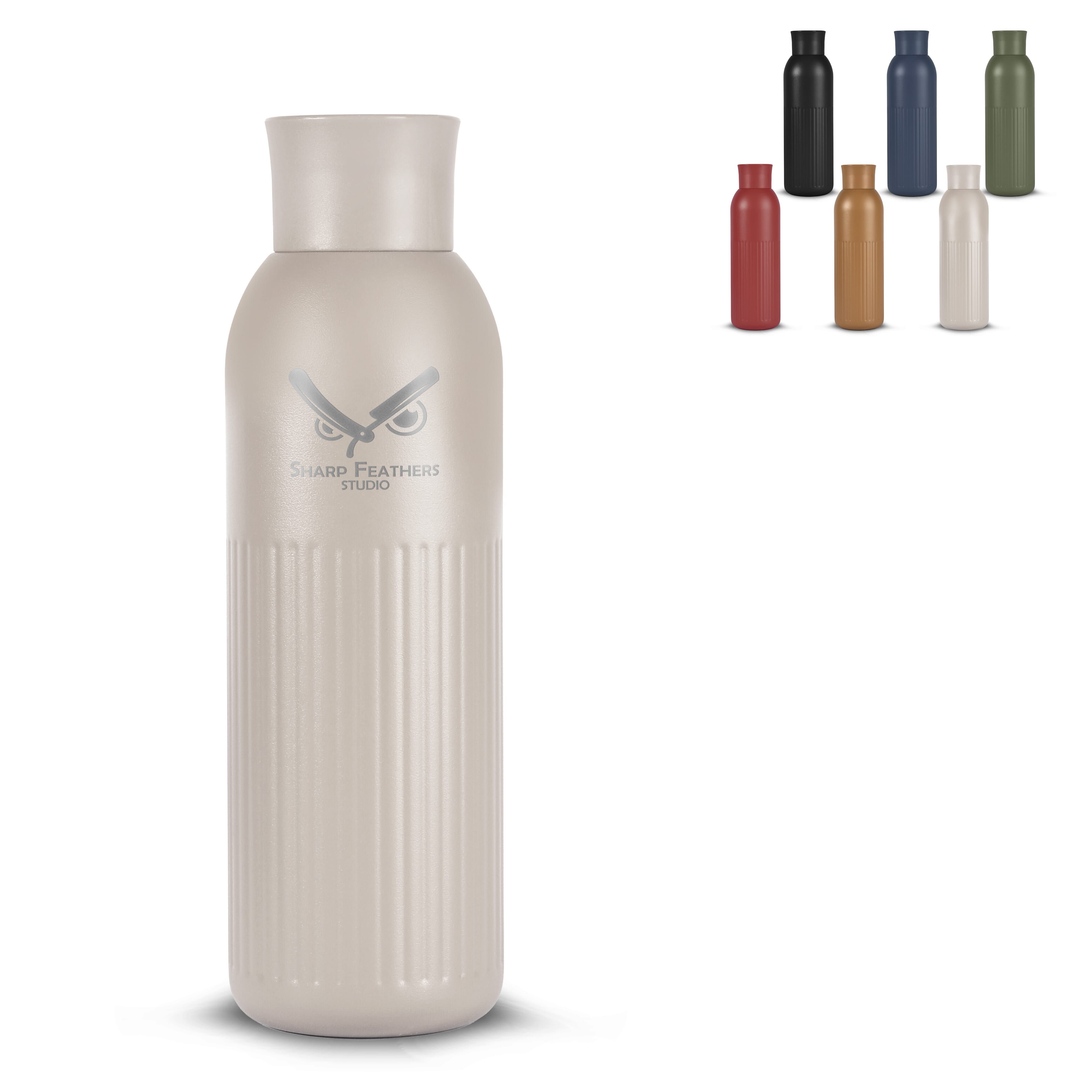 Sagaform Tekla Push Stahlisolierflasche mit Druckverschluss (recycelt) 500 ml