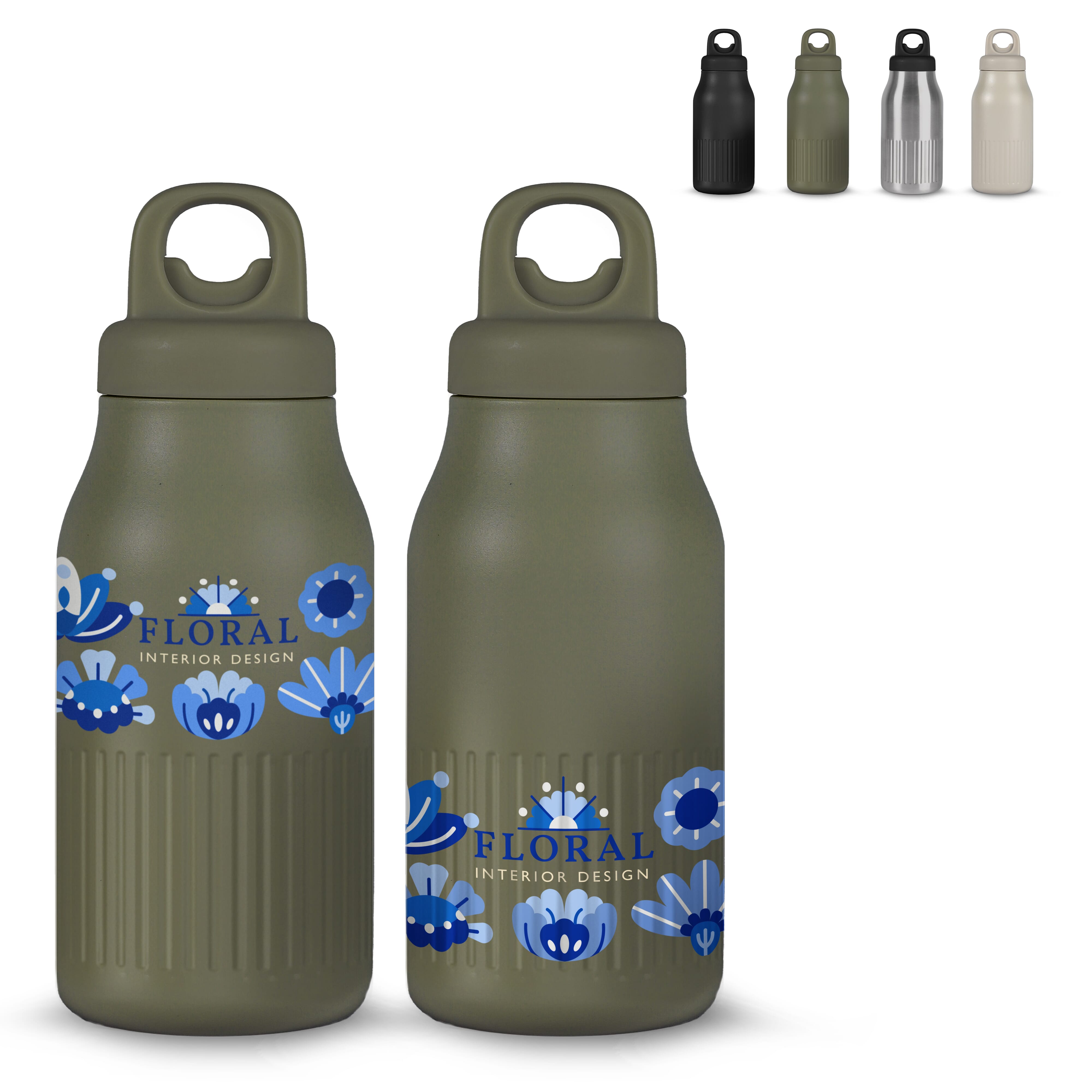 Sagaform Truls Stahlisolierflasche mit praktischem Klickverschluss (recycelt) 500 ml