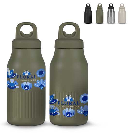 Sagaform Truls Stahlisolierflasche mit praktischem Klickverschluss (recycelt) 500 ml