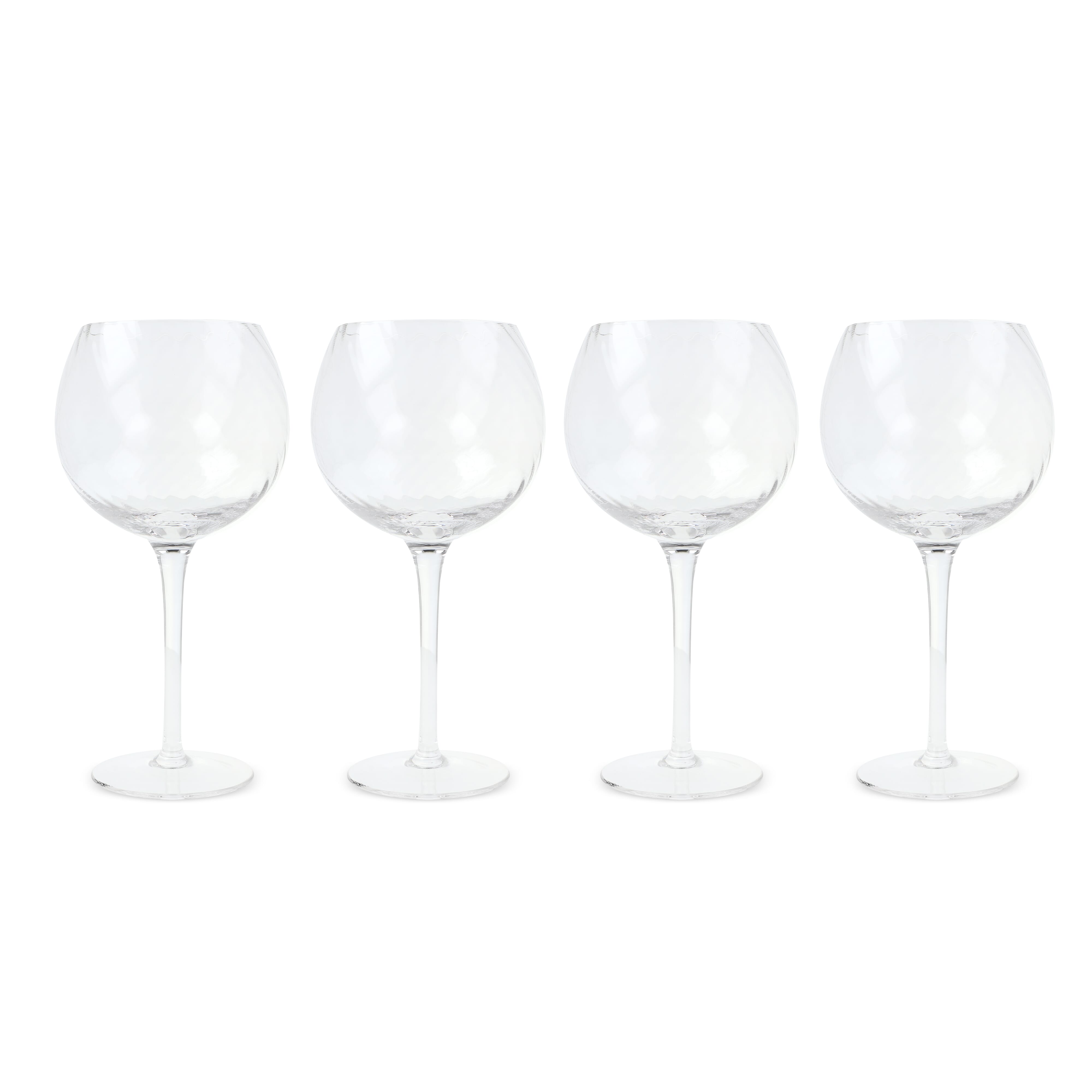 Byon Opacity 4er-Set Weingläser mit stilvollem Glasmuster 470ml