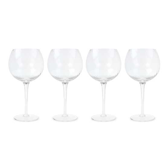 Byon Opacity 4er-Set Weingläser mit stilvollem Glasmuster 470ml