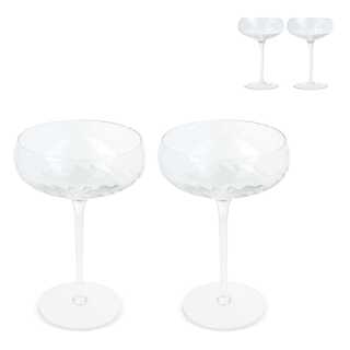 Byon Opacity 2er-Set Sektgläser mit stilvollem Glasmuster 300ml