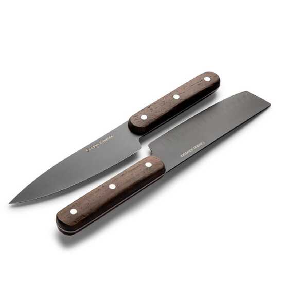 Orrefors Jernverk 2er-Set Messer, schwarz &amp; Holz