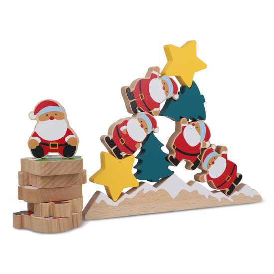 InSideOut Holz Weihnachtsmann Balancierspiel