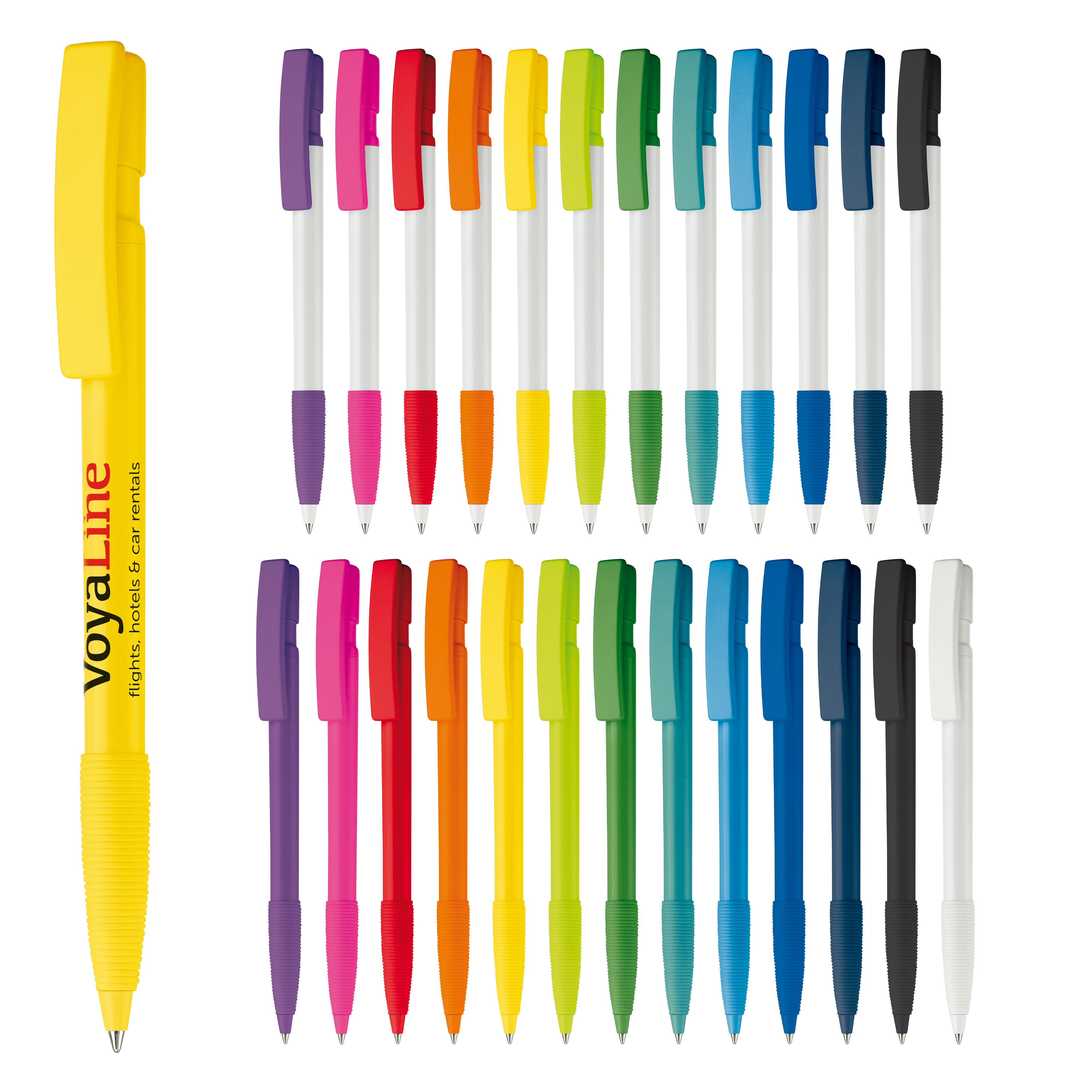 Kugelschreiber Nash Hardcolour mit Gummigriff