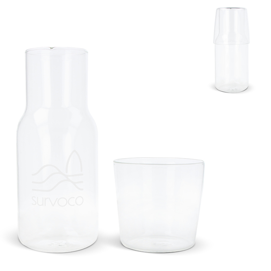 Karaffe 550ml und Trinkglas 250ml Set