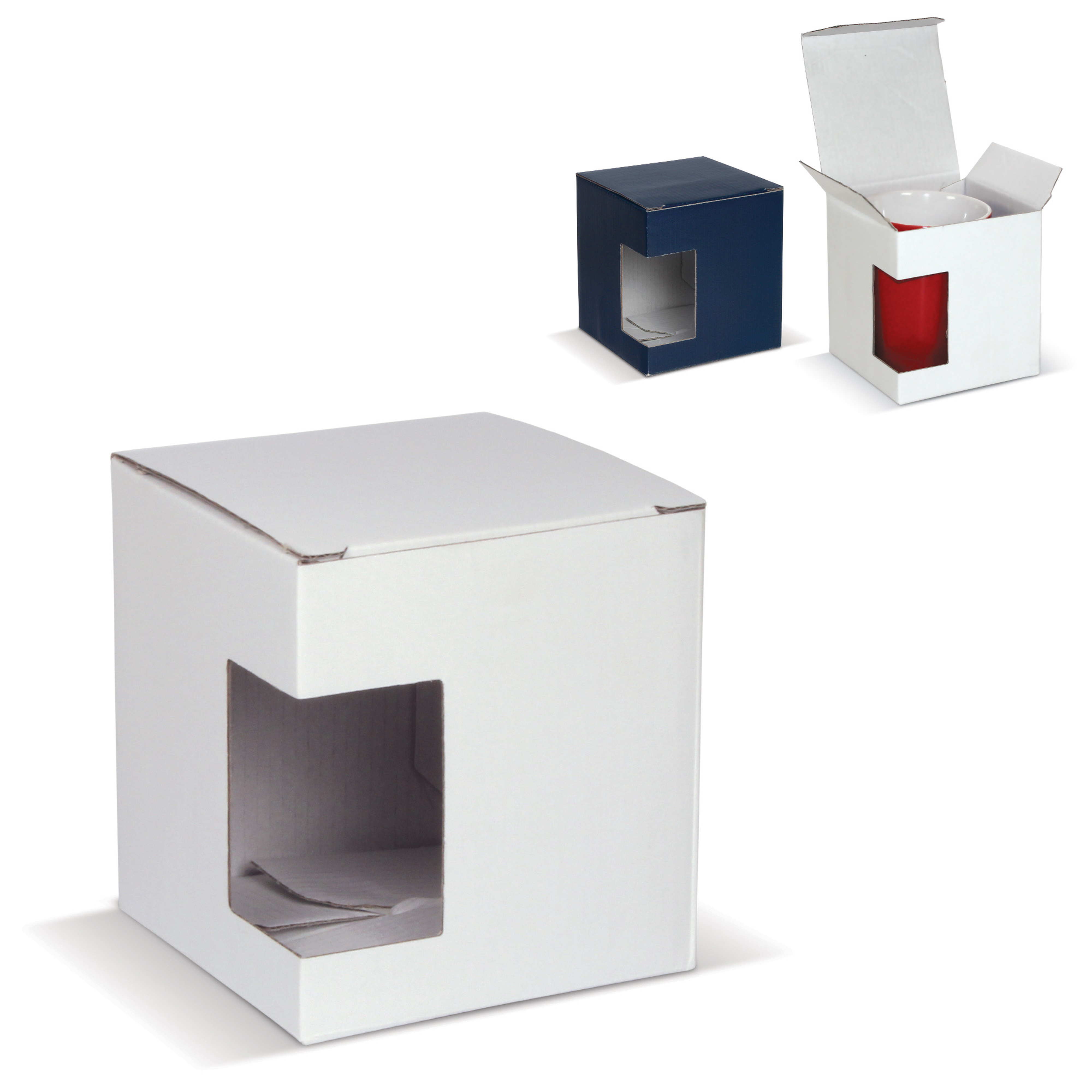 Verpackung Tassen mit Fenster