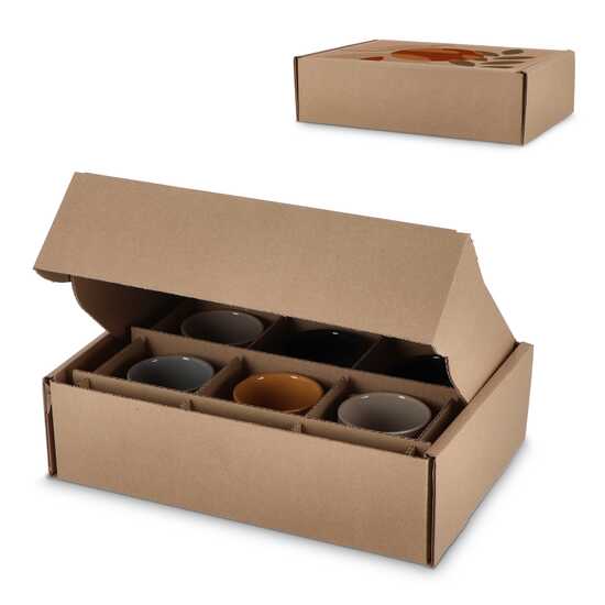 Individuelle Geschenkverpackung für 6 Stück Tassen 34.7 x 24.3 x 9.9 cm