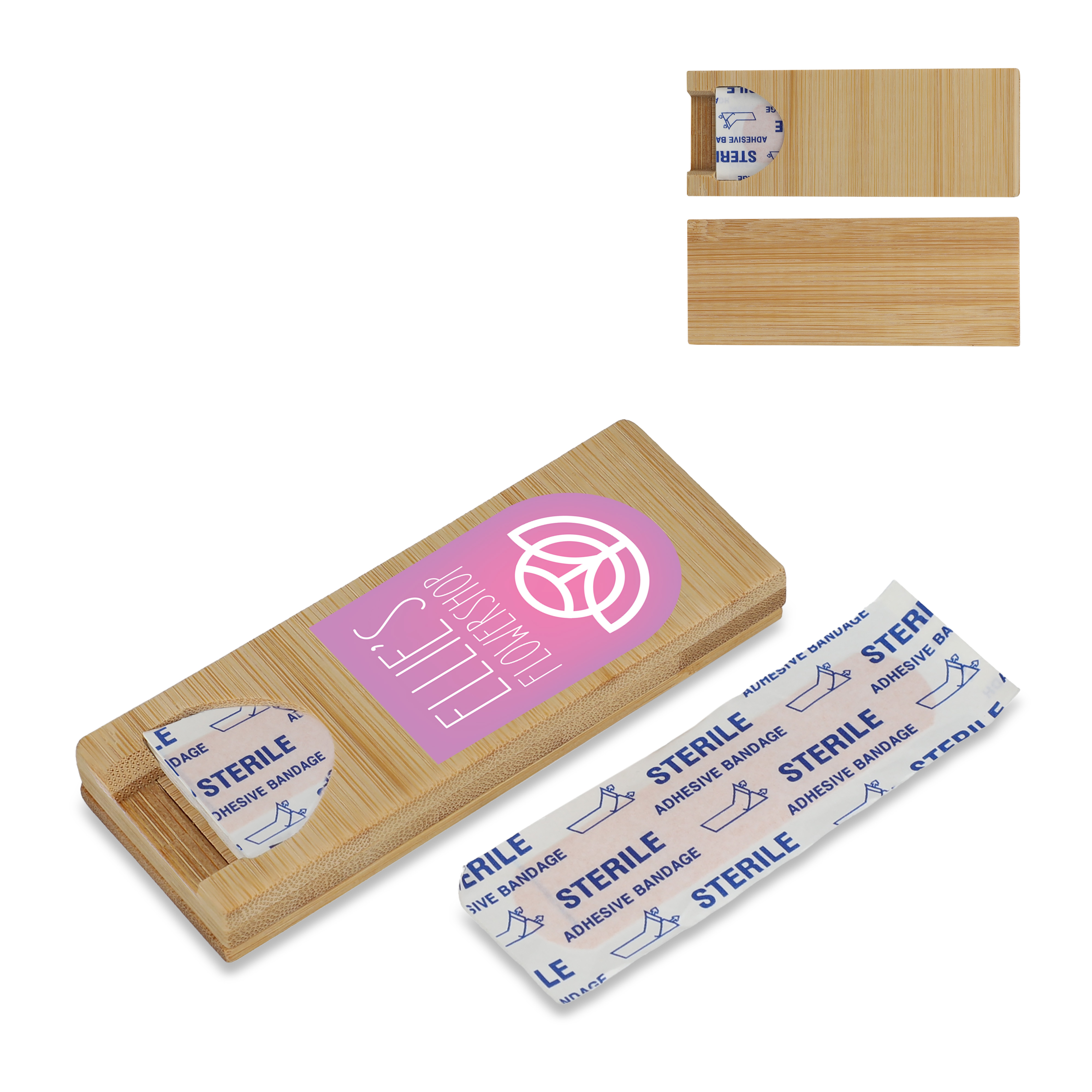 Pflaster in Bambusbox