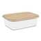 Lunchbox aus Glas mit Bambusdeckel