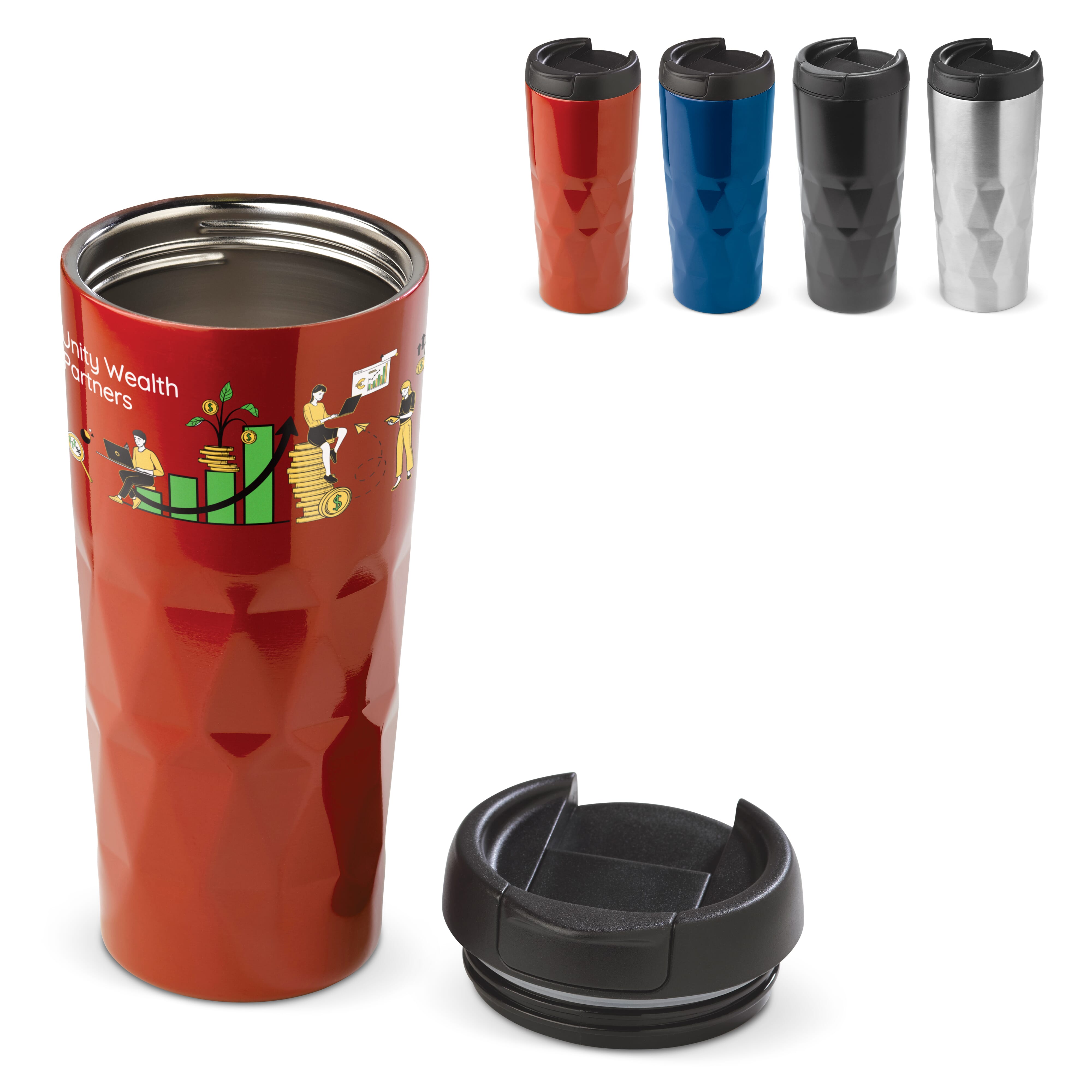 Isolierbecher Diamantenmuster 450ml