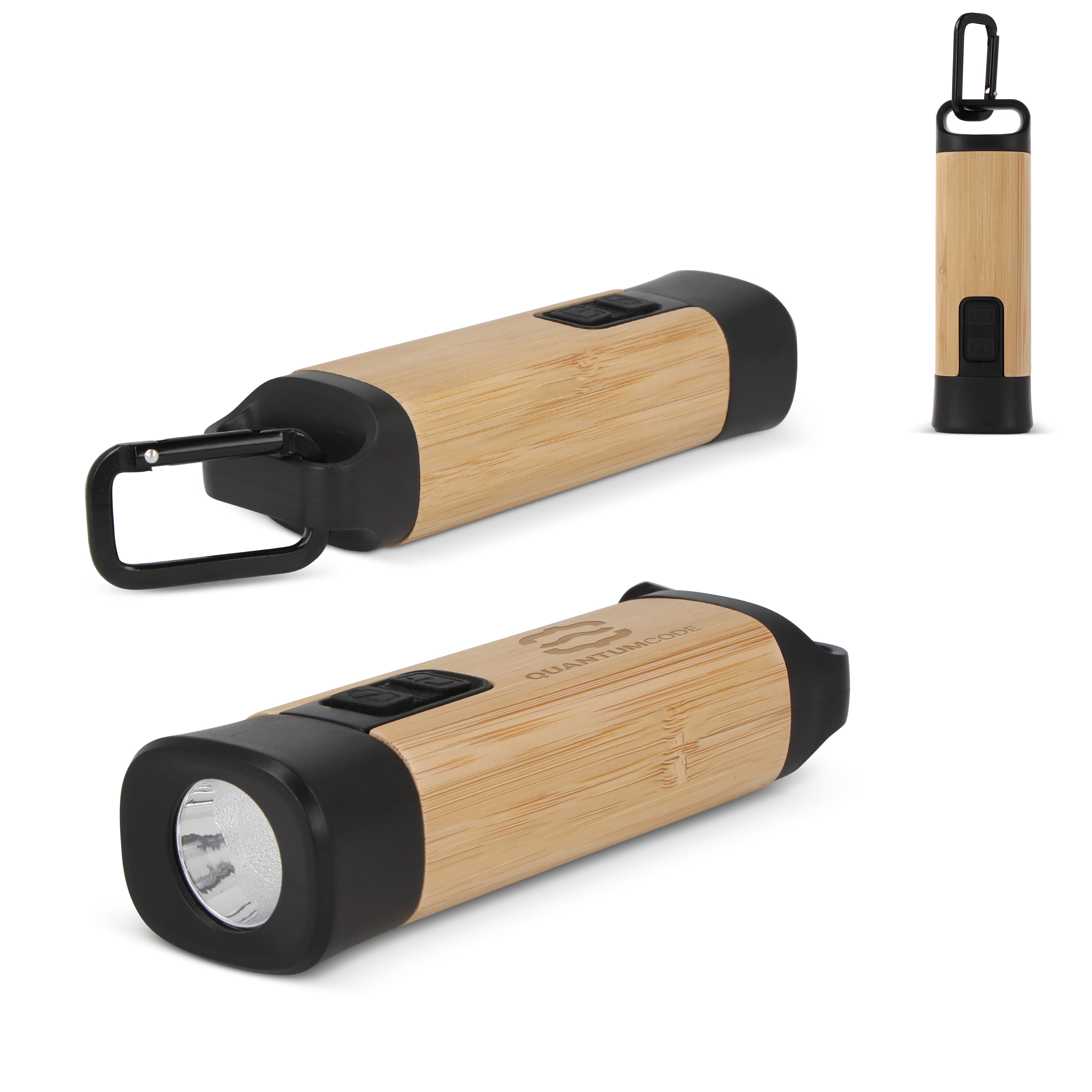 Wiederaufladbare R-ABS &amp; Bamboo Taschenlampe