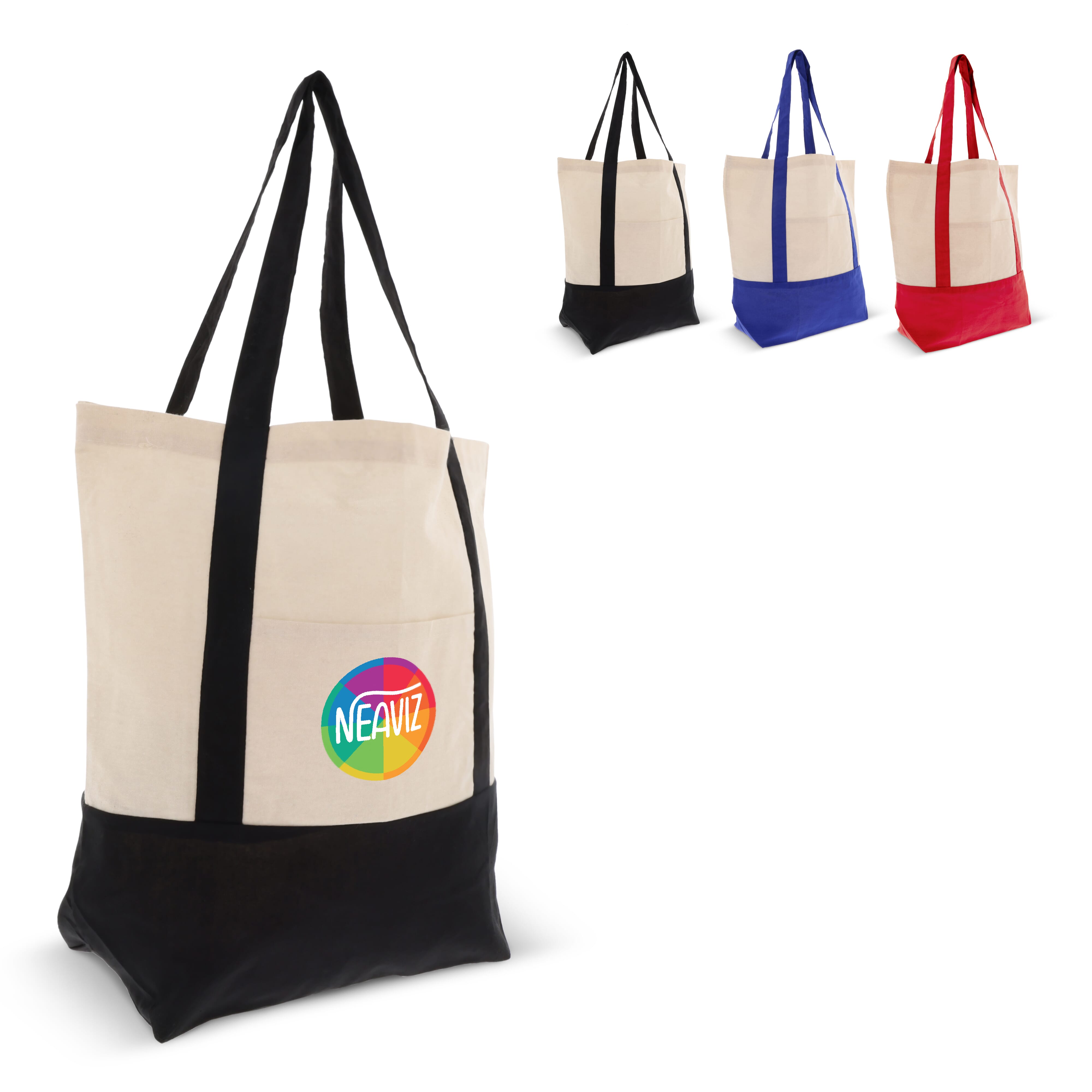 Einkaufstasche aus Baumwolle OEKO-TEX® 140g/m² 40x10x35cm