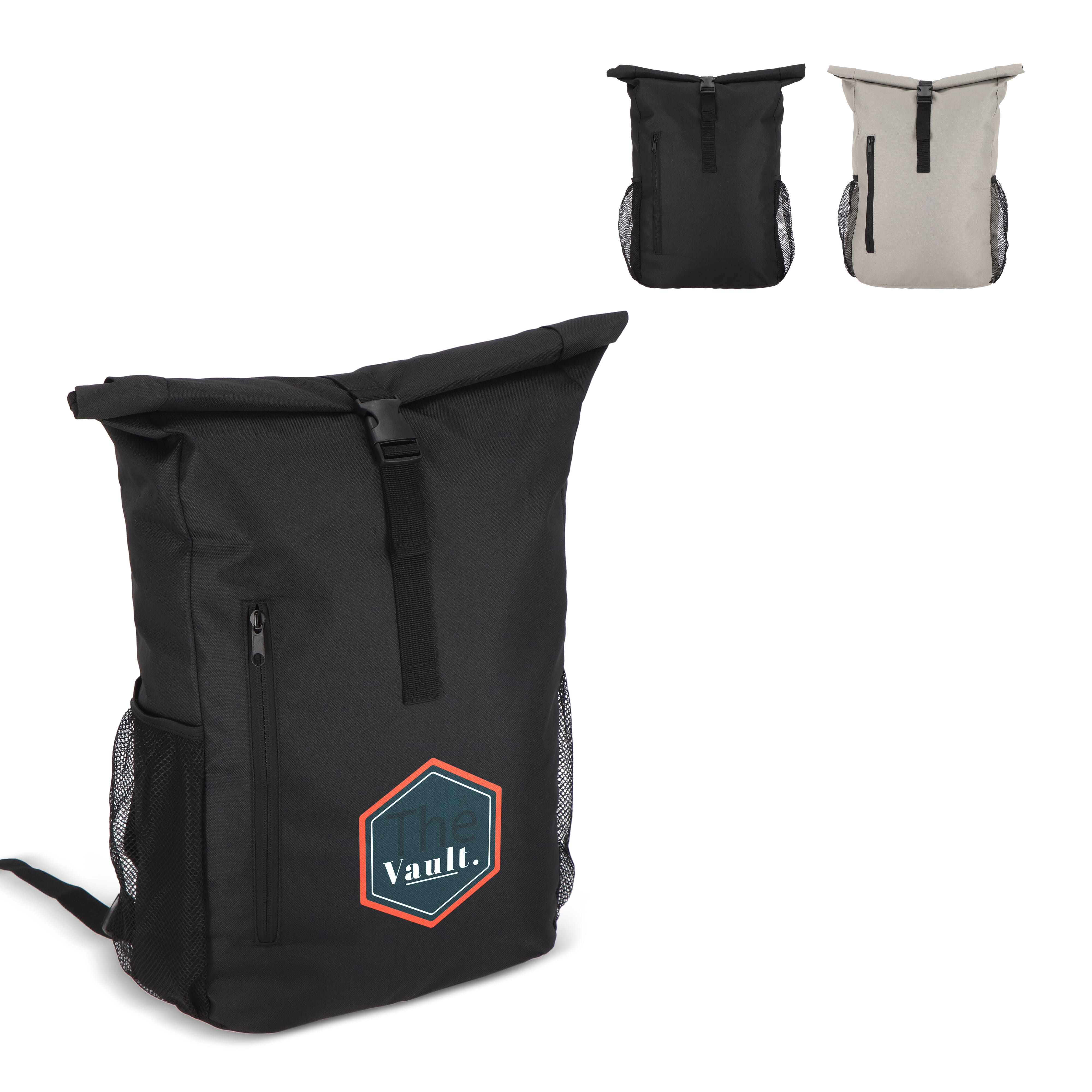 R-PET 600D Rolltop Fahrrad-Rucksack 20L