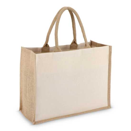 Jute-Baumwolle Tragetasche OEKO-TEX® 42,5 x 19 x 32cm 320g/m²