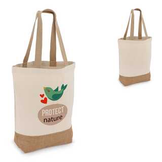 Baumwoll-Jute Tragetasche OEKO-TEX® 41 x 13 x 41cm 320g/m²