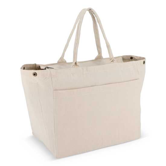 Baumwoll-Tragetasche mit Reißverschluss OEKO-TEX® 39 x 24 x 34cm 320g/m²
