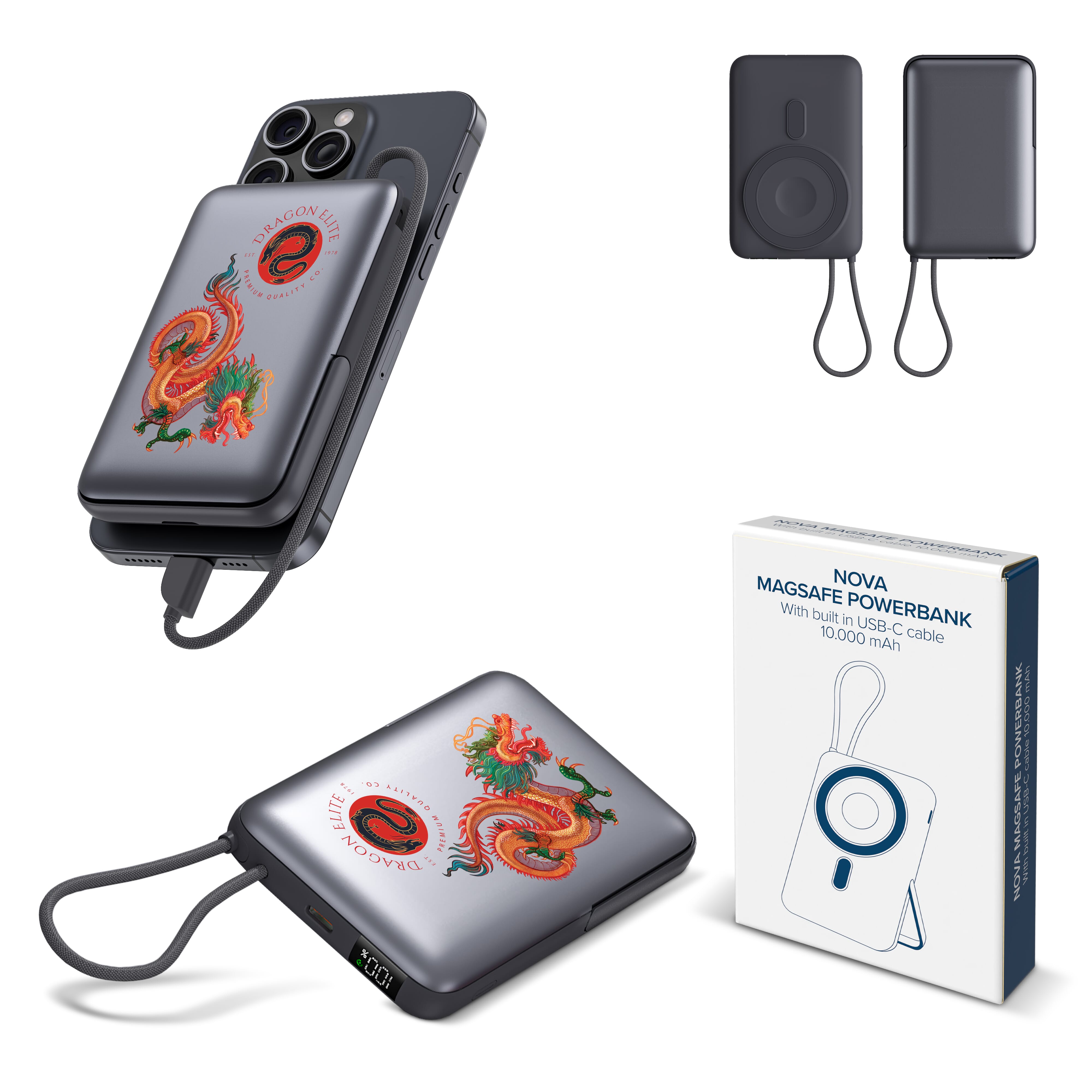 Nova Wireless Powerbank Kompatibel mit MagSafe und Apple Watch 10000 mAh