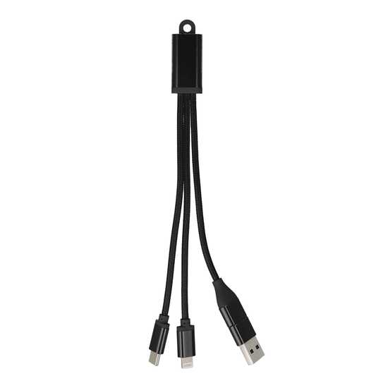 2-in-1-Ladekabel USB-A/C zu USB-C &amp; Lightning Aluminium