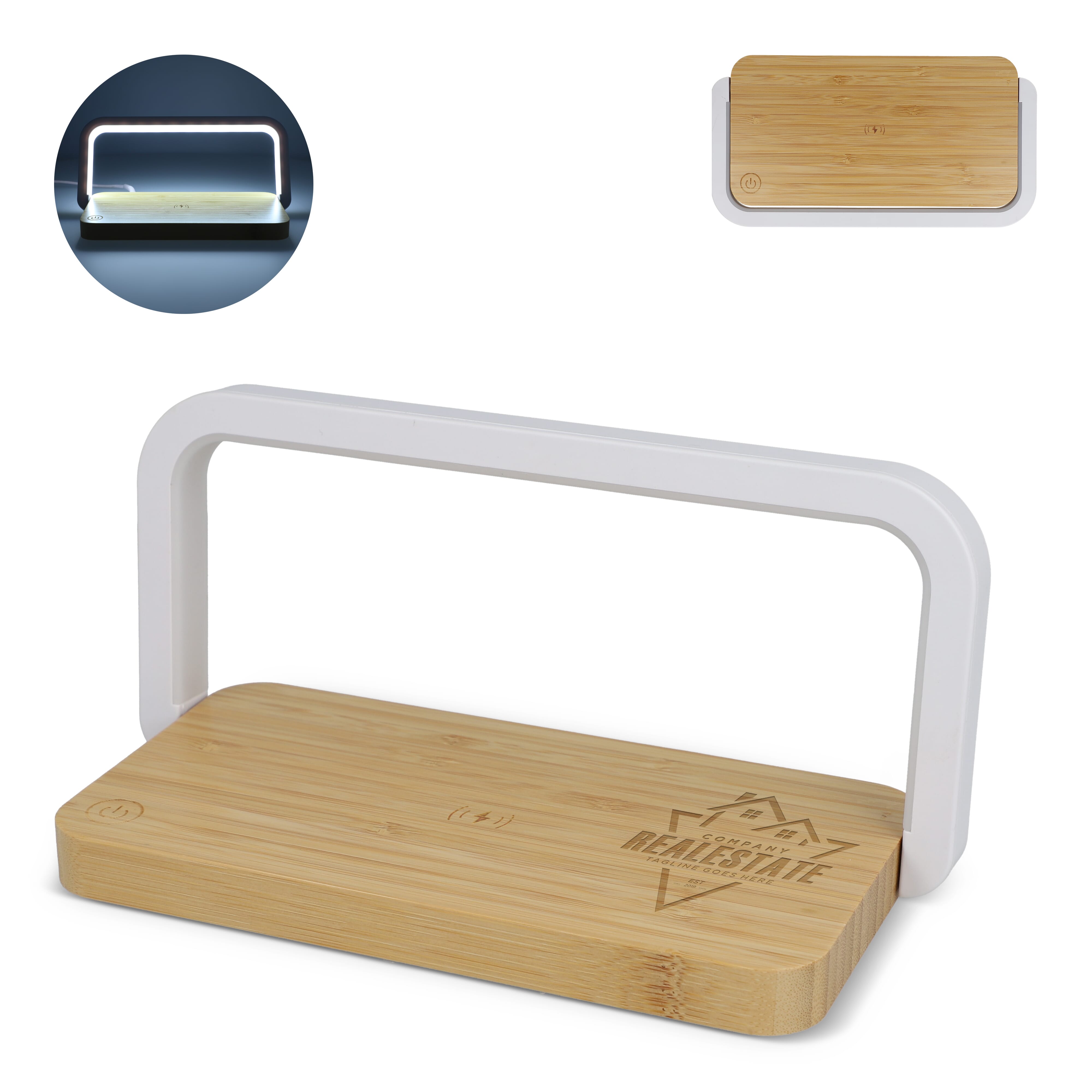 15-W-Wireless-Ladegerät mit dimmbarer LED-Lampe