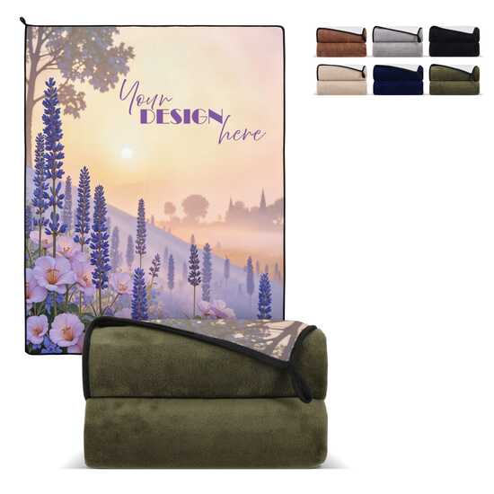 Vliesdecke 120×150 cm, 500 g/m² Korallenvlies, sublimationsdruckfähig.