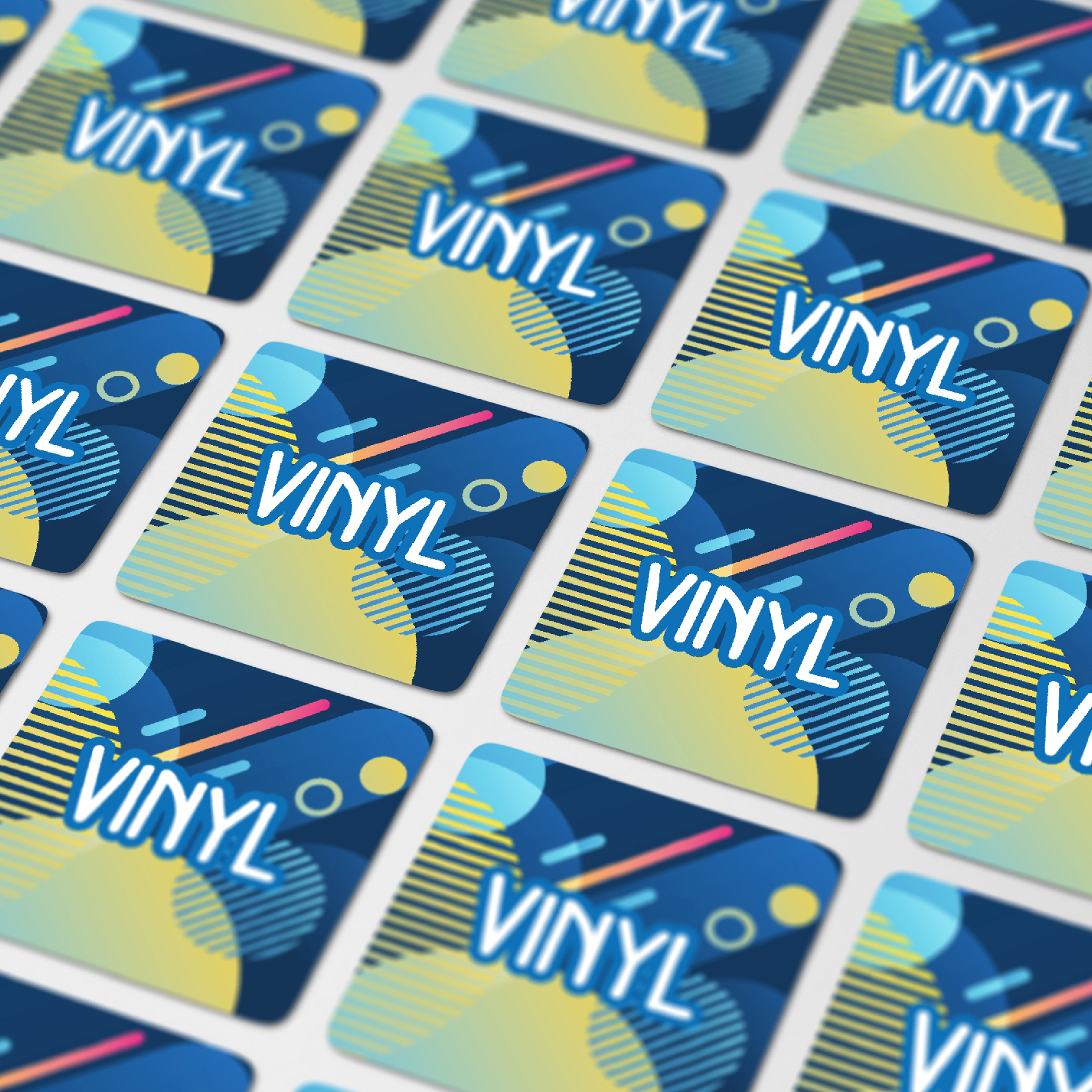 Vinyl Sticker Quadrat 25x25mm