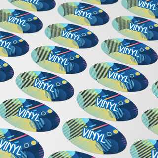Vinyl Sticker Oval 20x10mm